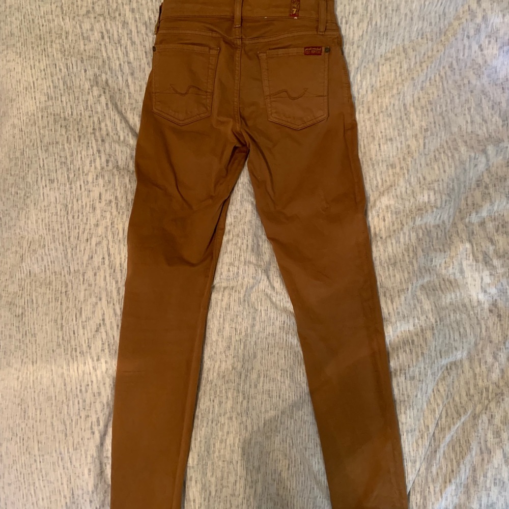 Light Brown Tan Skinny 7FAM Size 27